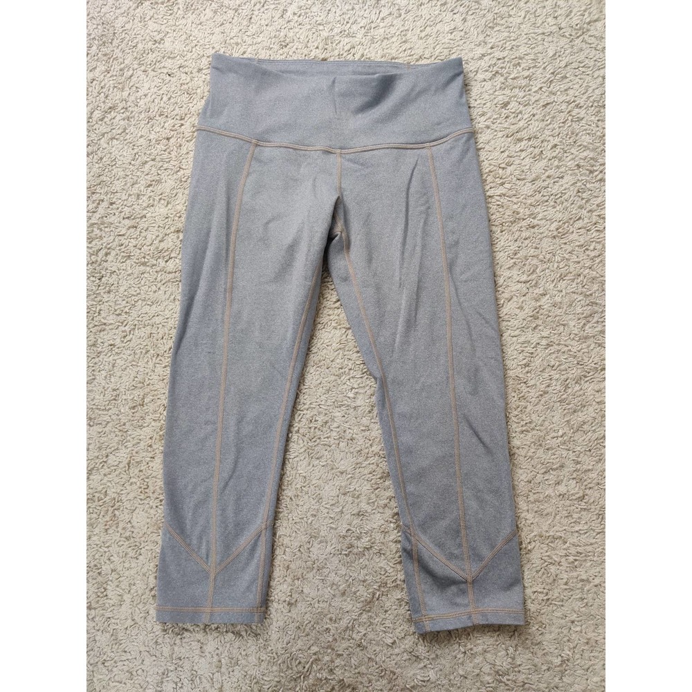 (V) prAna Women legging Capri hiking casual sport training yoga gray sz S